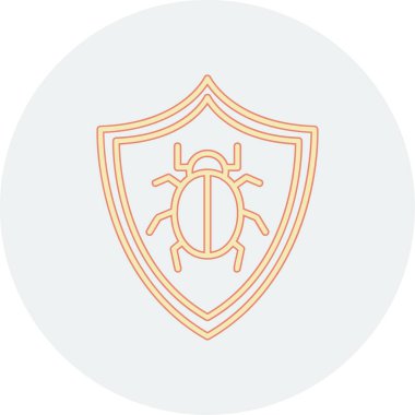 Antivirüs web simgesi, vektör çizimi