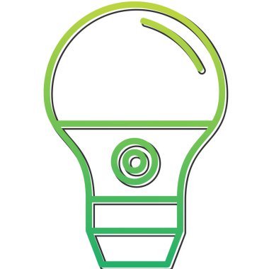 ampul simgesi, vektör illüstrasyonu 