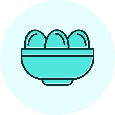 Kavanozda haşlanmış yumurta. Web simgesi basit illüstrasyon