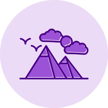 Piramitler. Web simgesi basit illüstrasyon