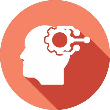 Düşünüyorum. Web simgesi basit illüstrasyon           