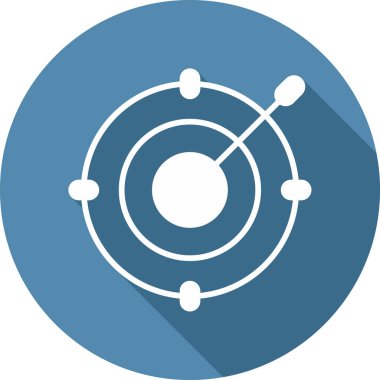 Oklu hedef. Web simgesi basit illüstrasyon 