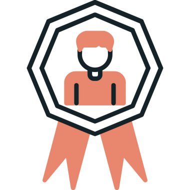 Ayın Çalışanı simgesinin vektör illüstrasyonu