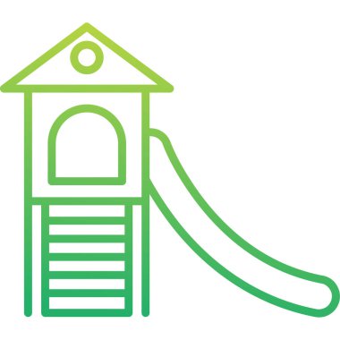 Oyun parkı. Web simgesi basit illüstrasyon