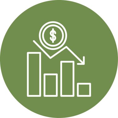 Kayıp grafik simgesi basit tasarımı 