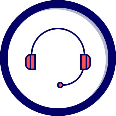 Kulaklık. Web simgesi basit illüstrasyon