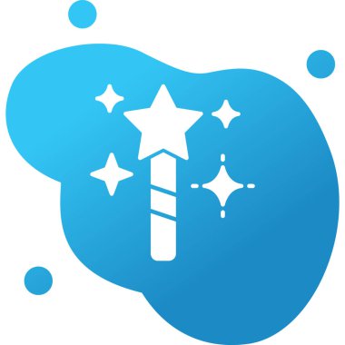 Sihirli değnek simgesinin vektör çizimi