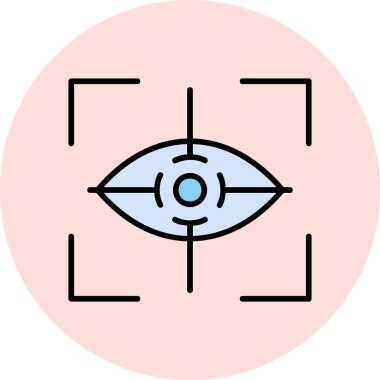 Göz. Web simgesi basit illüstrasyon