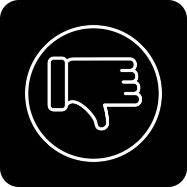 Hoşlanılmayan bir simgenin vektör illüstrasyonu 