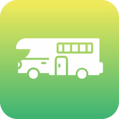 Bir bus simgesinin vektör illüstrasyonu 