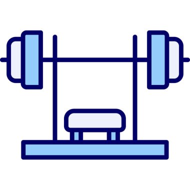 Bench Press simge vektör illüstrasyon tasarımı 