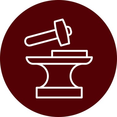 Demirci. Web simgesi basit illüstrasyon          