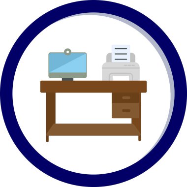 işyeri web simgesi vektör illüstrasyonu