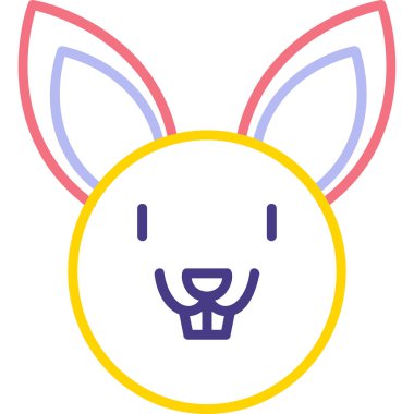 Tavşan. Web simgesi basit illüstrasyon 