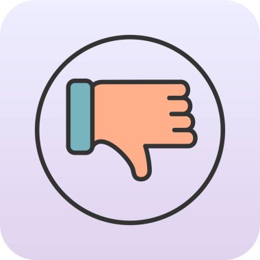 Hoşlanılmayan bir simgenin vektör illüstrasyonu 