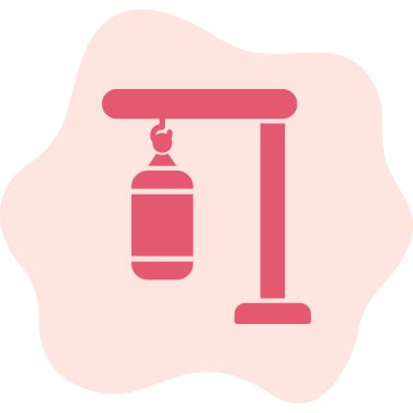 Boks çantası ikon vektör illüstrasyonu