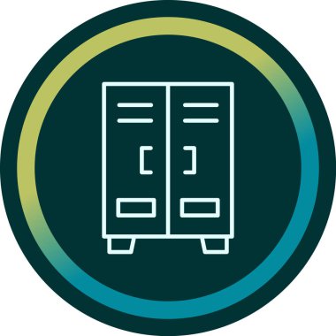 Dolap. Web simgesi basit illüstrasyon  