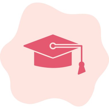 Mortarboard web simgesi basit illüstrasyon