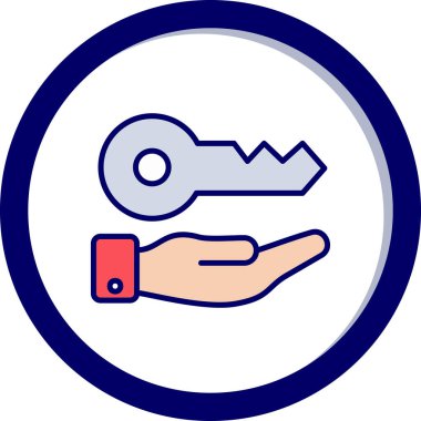 anahtar simgesi, vektör illüstrasyonu basit tasarım