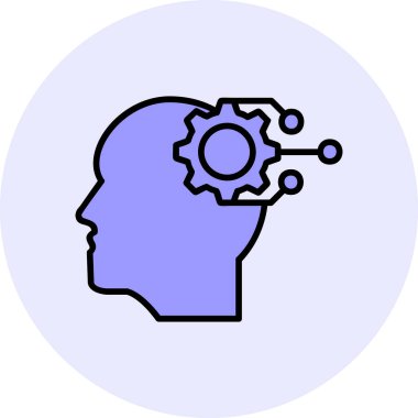 Düşünüyorum. Web simgesi basit illüstrasyon           