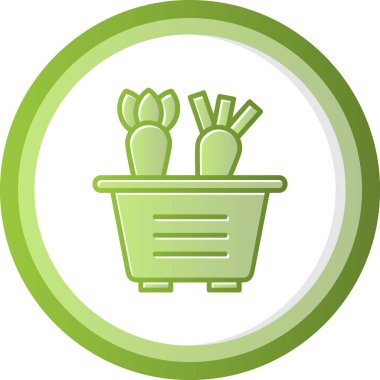 Alışveriş sepeti simgesi, web illüstrasyonu