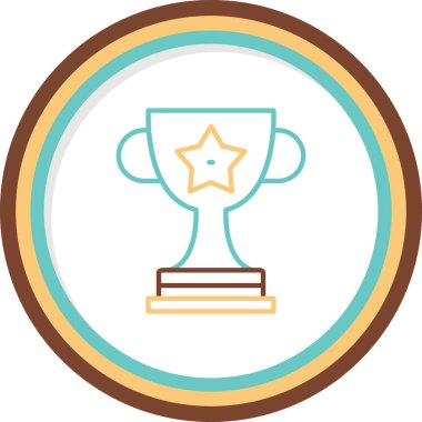 Kupa. Web simgesi basit illüstrasyon 