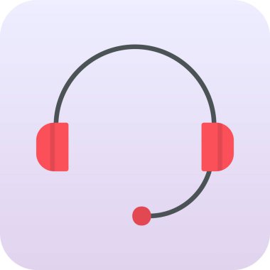 Kulaklık. Web simgesi basit illüstrasyon