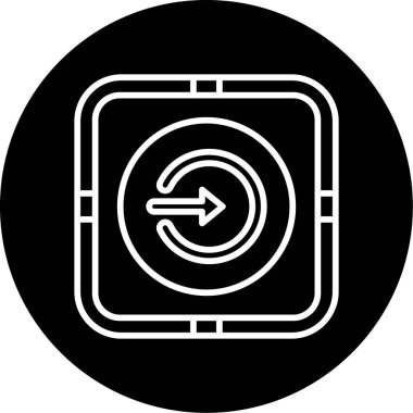 Kaynak düğme simgesi, basit vektör illüstrasyonu 