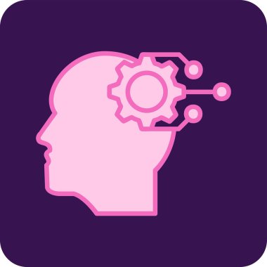 Düşünüyorum. Web simgesi basit illüstrasyon           