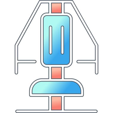 Chest Press makine simgesinin vektör illüstrasyonu