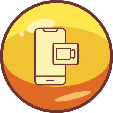 çevrimiçi konferans, illüstrasyon, vektör simgesi