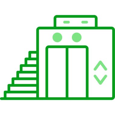 Asansör simgesi, vektör illüstrasyonu basit tasarım