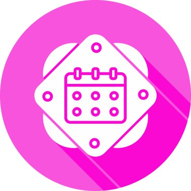 Takvim simgesi, vektör illüstrasyonu basit tasarım