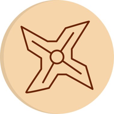 Shuriken simgesinin vektör illüstrasyonu          