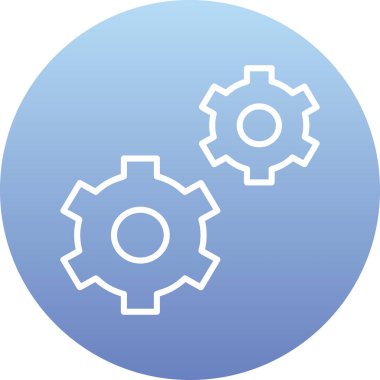 Vitesli ayar simgesi, vektör illüstrasyonu basit tasarım