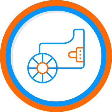 Savaş Arabası web simgesi, vektör illüstrasyonu