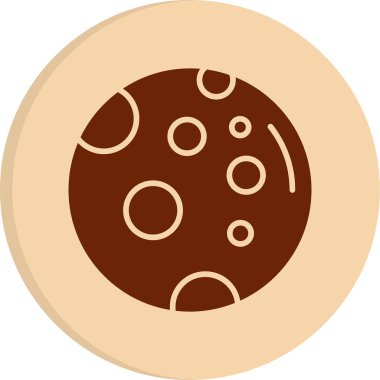 Dolunay simgesi, vektör illüstrasyonu