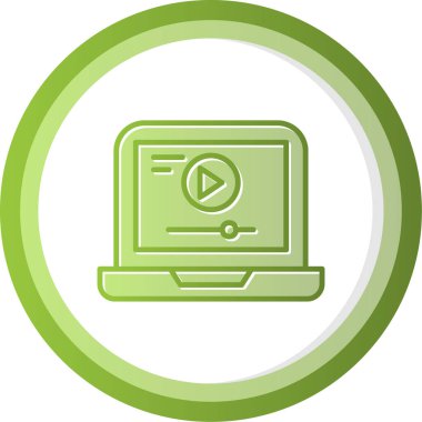 Video oynatıcı ikon vektör illüstrasyonu 