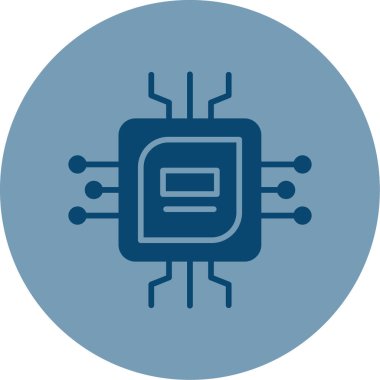 cpu icon, vector illustration simple design