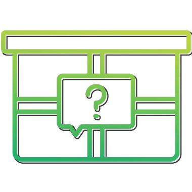 Gizem Kutusu simgesi, vektör illüstrasyonu basit tasarım