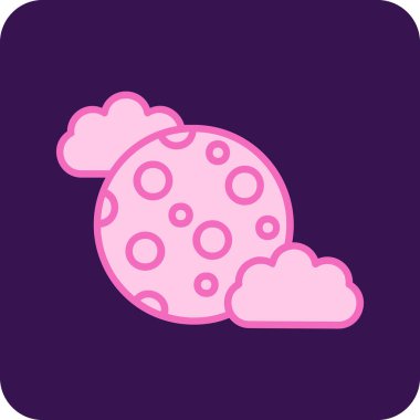 Dolunay simgesi, vektör illüstrasyonu