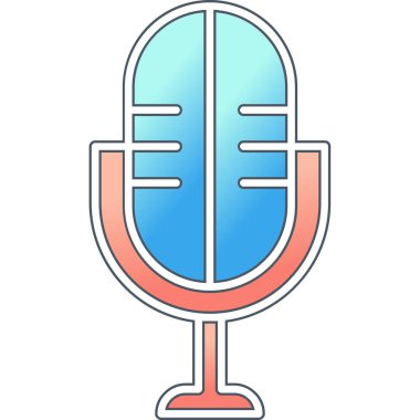 mikrofon simgesi vektör illüstrasyonu 