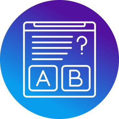 Quiz web simgesi vektör illüstrasyonu