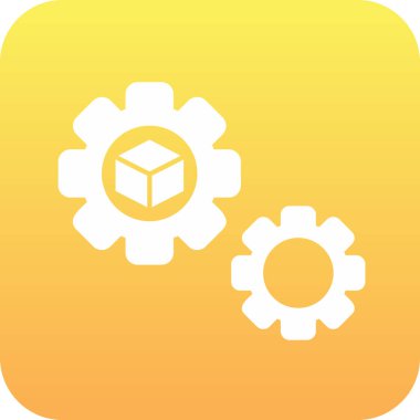 Vitesli ayar simgesi, vektör illüstrasyonu basit tasarım