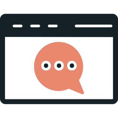 Web sohbet renk çizgisi vektörü simgesi 