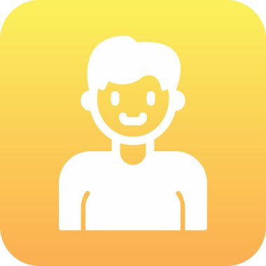 İnsan avatar web simgesi basit illüstrasyon 