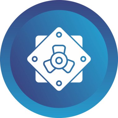 air fan simgesi, vektör illüstrasyonu basit tasarım