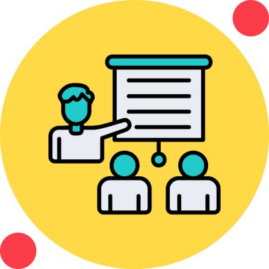 izleyici sunum simgesi vektör illüstrasyonu