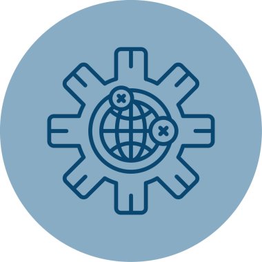 toprak küresi simgesi, vektör illüstrasyonu basit tasarım