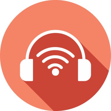 Çevrimiçi Podcast ikon vektör çizimi